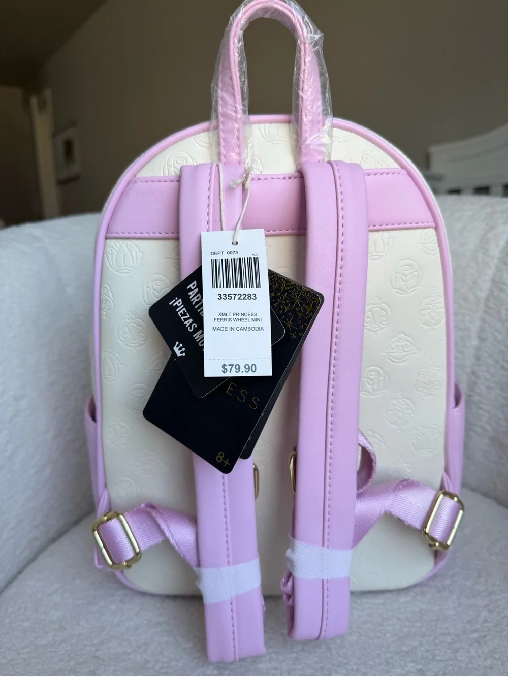 Loungefly Pink & Cream Disney Princess Ferris Wheel Mini Backpack